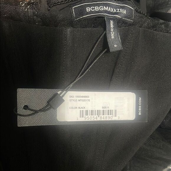 BCBGMAXAZRIA Size 0 Corset Tulle Tiered Oly Gown in Black (Blogger favorite) - Picture 4 of 4